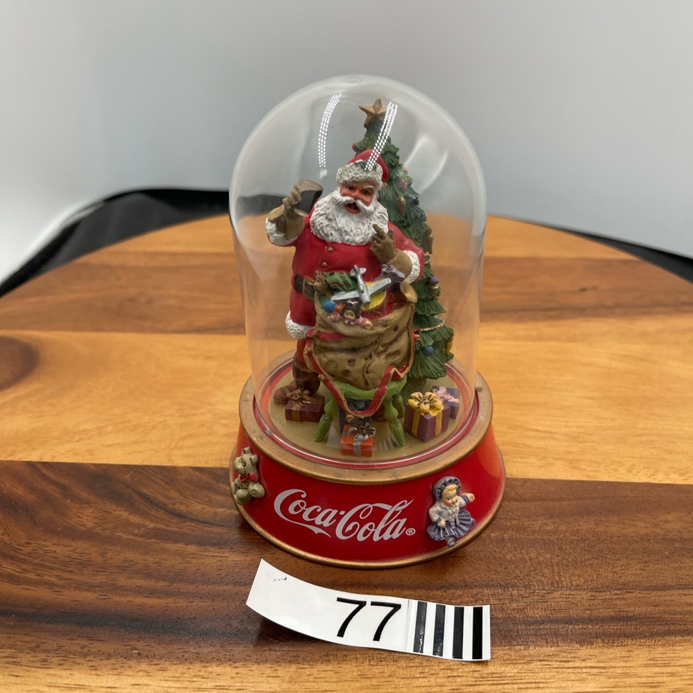 Coca Cola Santa Holiday Dome with Red Base